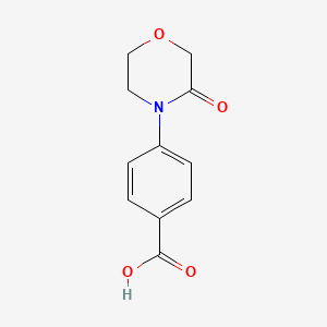 Chemical structure of 4-(3-Oxomorpholino)benzoic acid