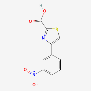Chemical structure of 4-(3-Nitrophenyl)thiazole-2-carboxylic Acid