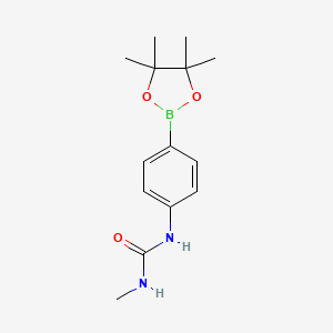 Chemical structure of 4-(3-Methylureido)Phenylboronic Acid, Pinacol Ester