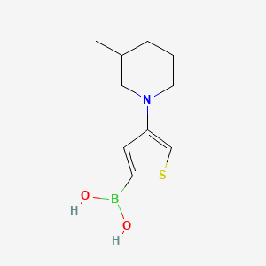 Chemical structure of 4-(3-Methylpiperidin-1-yl)thiophene-2-boronic acid