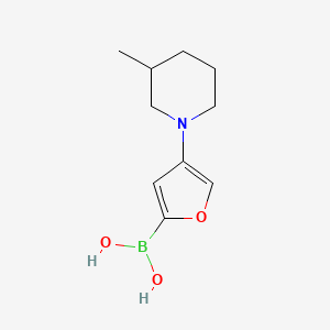 Chemical structure of 4-(3-Methylpiperidin-1-yl)furan-2-boronic acid