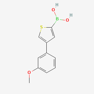 Chemical structure of 4-(3-Methoxyphenyl)thiophene-2-boronic acid