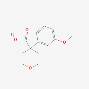 Chemical structure of 4-(3-Methoxyphenyl)oxane-4-carboxylic acid