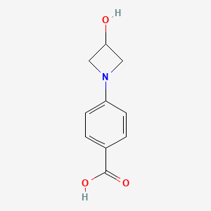 Chemical structure of 4-(3-Hydroxyazetidin-1-yl)benzoic acid