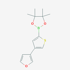Chemical structure of 4-(3-Furyl)thiophene-2-boronic acid pinacol ester
