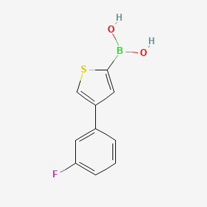 Chemical structure of 4-(3-Fluorophenyl)thiophene-2-boronic acid
