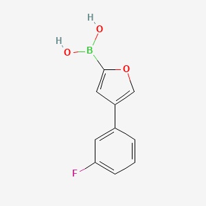 Chemical structure of 4-(3-Fluorophenyl)furan-2-boronic acid