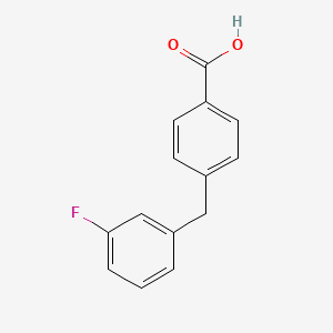 Chemical structure of 4-(3-Fluorobenzyl)benzoic acid
