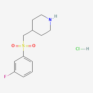 Chemical structure of 4-(3-Fluoro-benzenesulfonylMethyl)-piperidine hydrochloride