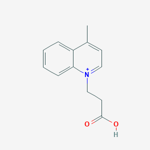 Chemical structure of 4-(3-fluoro-4-methoxyphenyl)tetrahydro-2H-pyran-4-carbonitrile