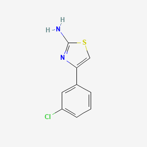 Chemical structure of 4-(3-Chlorophenyl)thiazol-2-amine