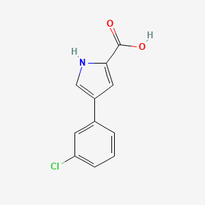 Chemical structure of 4-(3-Chlorophenyl)-1H-pyrrole-2-carboxylic acid