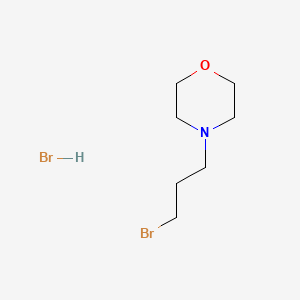 Chemical structure of 4-(3-Bromopropyl)morpholine Hydrobromide
