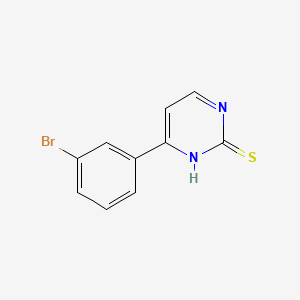 Chemical structure of 4-(3-Bromophenyl)pyrimidine-2(1H)-thione
