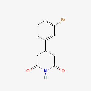 Chemical structure of 4-(3-Bromophenyl)piperidine-2,6-dione