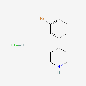 Chemical structure of 4-(3-Bromophenyl)piperidine hydrochloride