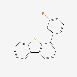 Chemical structure of 4-(3-Bromophenyl)dibenzo[b,d]thiophene