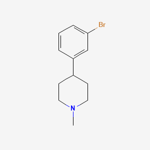 Chemical structure of 4-(3-Bromophenyl)-1-methylpiperidine