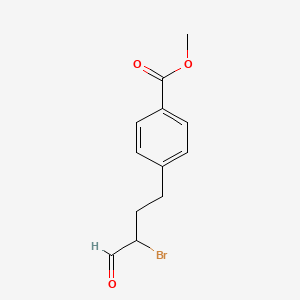 Chemical structure of Methyl 4-(3-bromo-4-oxobutyl)benzoate