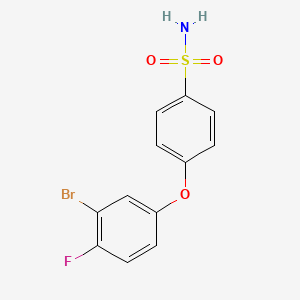 Chemical structure of 4-(3-Bromo-4-fluorophenoxy)benzenesulfonamide