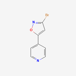 Chemical structure of 3-Bromo-5-(4-pyridyl)isoxazole