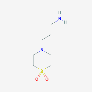 Chemical structure of 4-(3-Aminopropyl)thiomorpholine 1,1-Dioxide