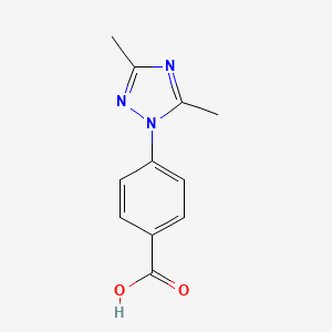 Chemical structure of 4-(3,5-Dimethyl-1H-1,2,4-triazol-1-yl)benzoic acid