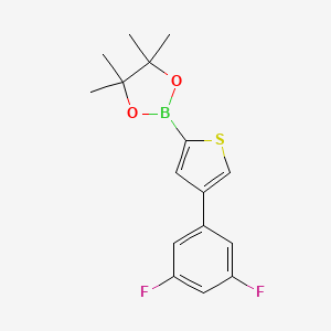 Chemical structure of 4-(3,5-Difluorophenyl)thiophene-2-boronic acid pinacol ester