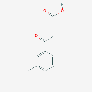 Chemical structure of 4-(3,4-Dimethylphenyl)-2,2-dimethyl-4-oxobutanoic acid