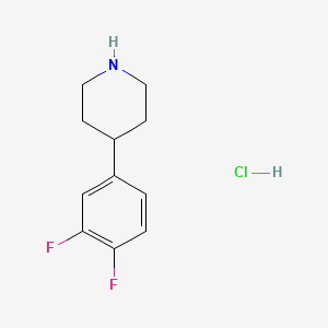 Chemical structure of 4-(3,4-Difluorophenyl)piperidine hydrochloride