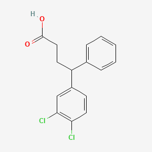 Chemical structure of 4-(3,4-Dichlorophenyl)-4-phenylbutanoic acid