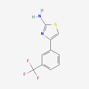 Chemical structure of 4-(3-(Trifluoromethyl)phenyl)thiazol-2-amine