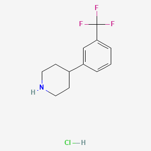 Chemical structure of 4-(3-Trifluoromethylphenyl)piperidine, HCl