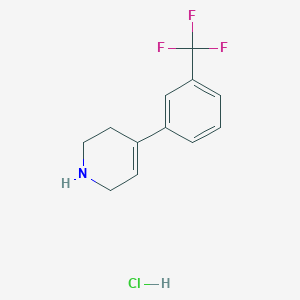 Chemical structure of 4-(3-(Trifluoromethyl)phenyl)-1,2,3,6-tetrahydropyridine hydrochloride