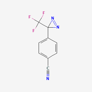 Chemical structure of 4-(3-(Trifluoromethyl)-3H-diazirin-3-yl)benzonitrile