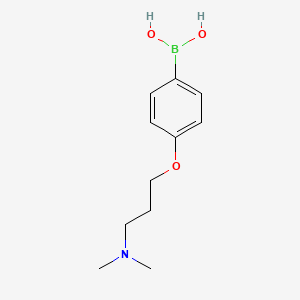 Chemical structure of 4-(3-(Dimethylamino)propoxy)phenylboronic acid