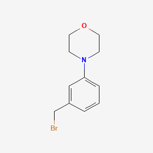 Chemical structure of 4-(3-(Bromomethyl)phenyl)morpholine