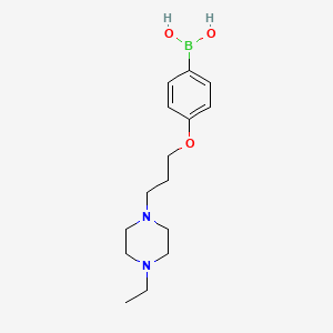 Chemical structure of 4-(3-(4-Ethylpiperazin-1-yl)propoxy)phenylboronic acid