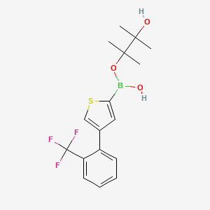 Chemical structure of 4-(2-Trifluoromethylphenyl)thiophene-2-boronic acid pinacol ester