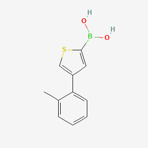 Chemical structure of 4-(2-Tolyl)thiophene-2-boronic acid