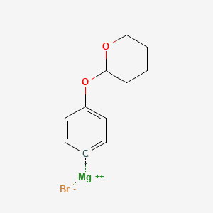 Chemical structure of 4-(2-Tetrahydro-2H-pyranoxy)phenylMagnesiuM broMide