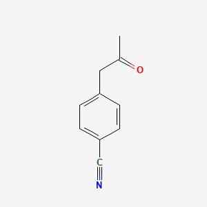 Chemical structure of 4-(2-Oxopropyl)benzonitrile