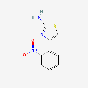 Chemical structure of 4-(2-Nitrophenyl)thiazole-2-amine