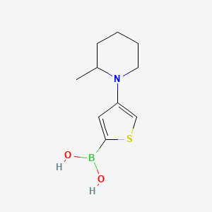 Chemical structure of 4-(2-Methylpiperidin-1-yl)thiophene-2-boronic acid
