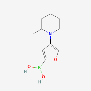 Chemical structure of 4-(2-Methylpiperidin-1-yl)furan-2-boronic acid