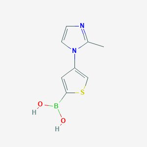 Chemical structure of 4-(2-Methylimidazol-1-yl)thiophene-2-boronic acid