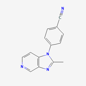 Chemical structure of 4-(2-Methyl-1H-imidazo[4,5-c]pyridin-1-yl)benzonitrile