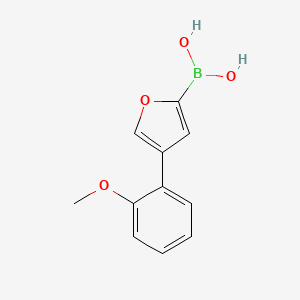 Chemical structure of 4-(2-Methoxyphenyl)furan-2-boronic acid
