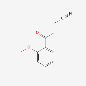 Chemical structure of 4-(2-Methoxyphenyl)-4-Oxobutyronitrile