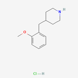 Chemical structure of 4-(2-Methoxybenzyl)piperidine hydrochloride